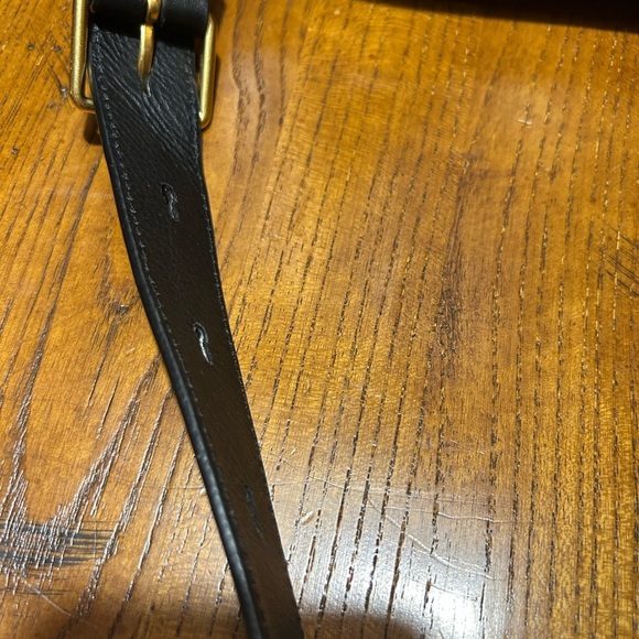 Cole Haan Black and Gold Leather Shoulder Bag with Adjustable Strap - Picture 5 of 14